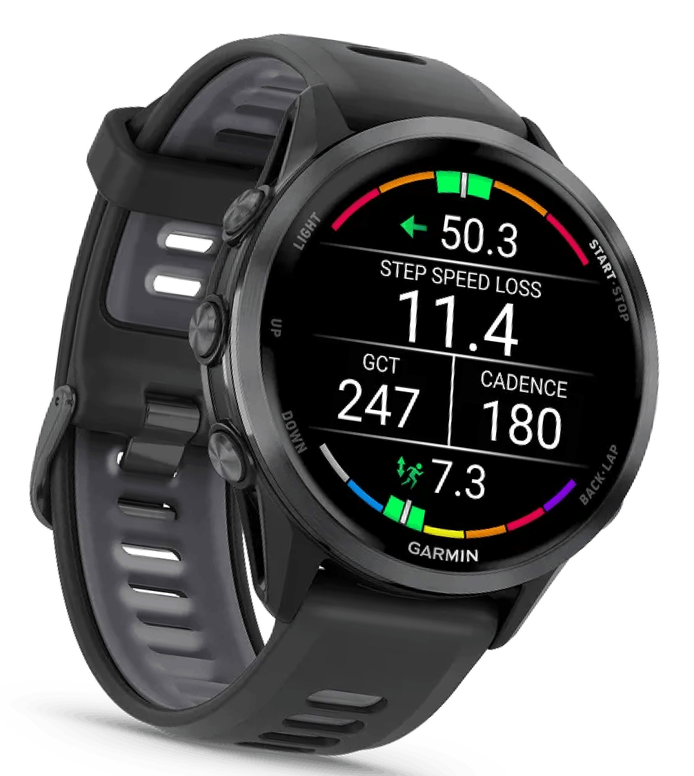 Garmin watch with running metrics